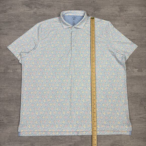 2 Johnnie-O Men XXL Performance Polo Shirt Avocado Cocktail Print Peterbilt - Picture 14 of 16
